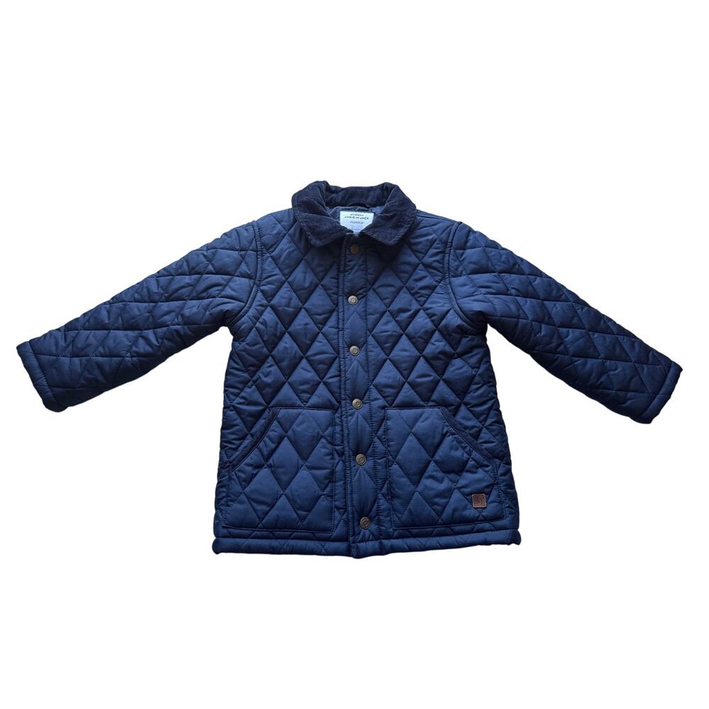 Janie and Jack Kids Quilted Barn Jacket in Navy Blue Size 3-4y